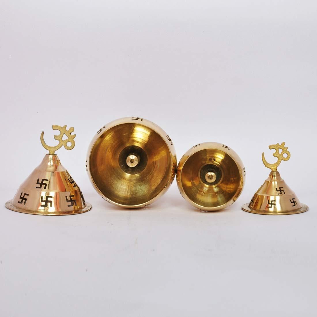 eCraftIndia Om and Swastik Brass Diya.