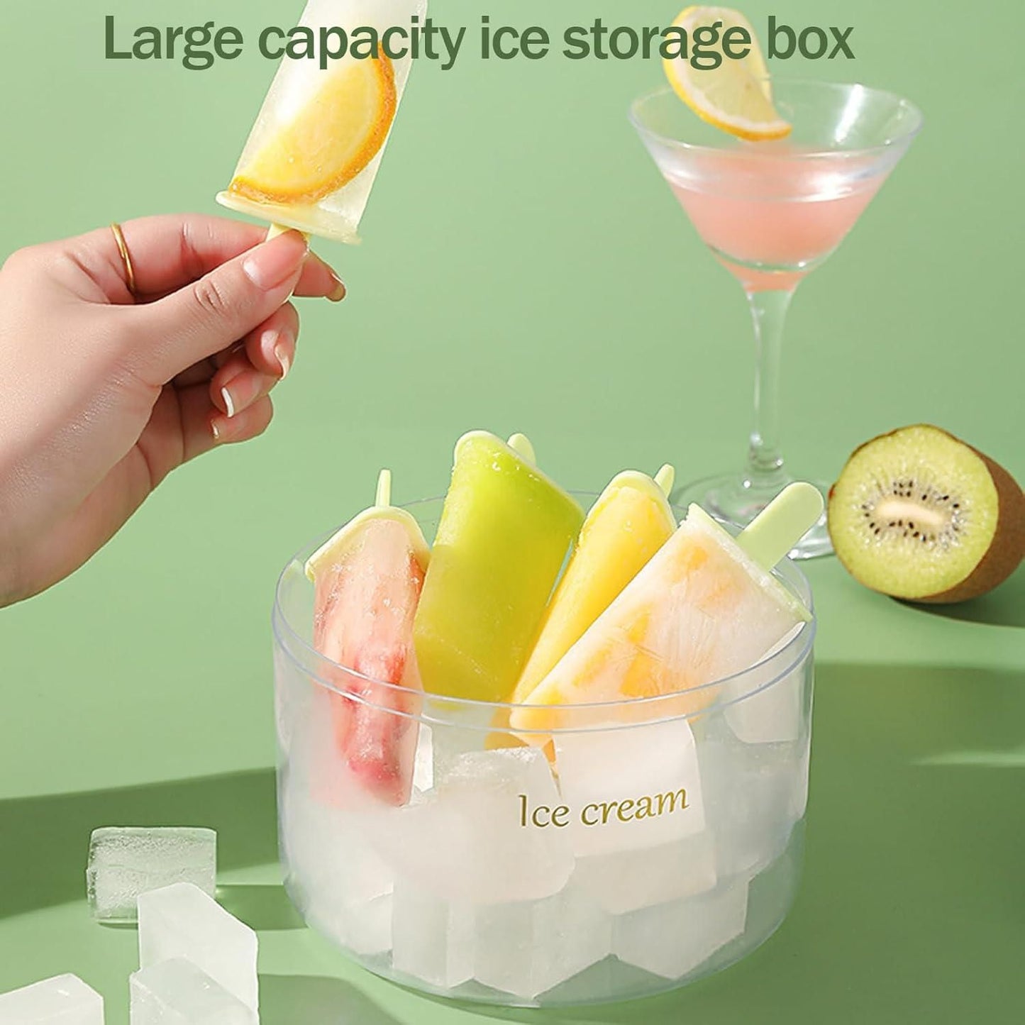 Reusable 8-Piece Ice Pop Mold Set for Healthy Homemade Treats