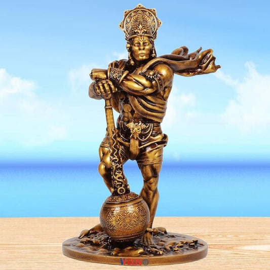 Premium Car Dashboard Resin Bahubali Hanuman Idol Home Decor Item Hanuman Murti Statue for Desk & Gift.