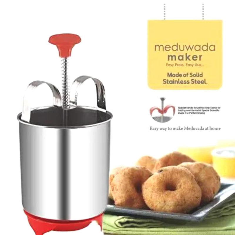 Stainless Steel Medu Vada Maker With Stand.