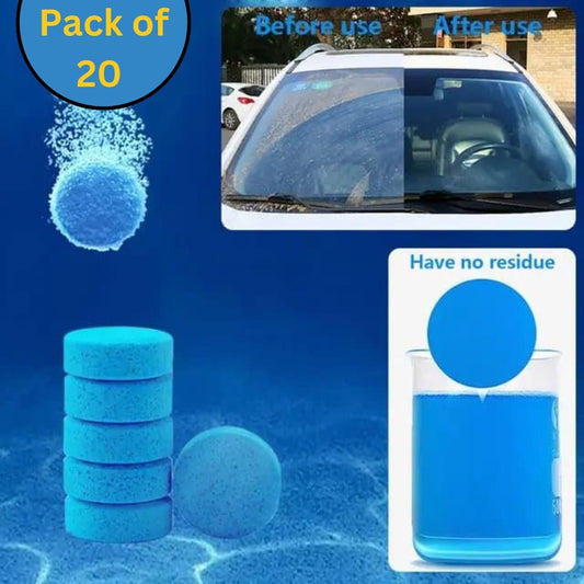 Car Windshield Glass Cleaning Tablets – Pack of 20