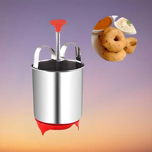 Stainless Steel Medu Vada Maker With Stand.