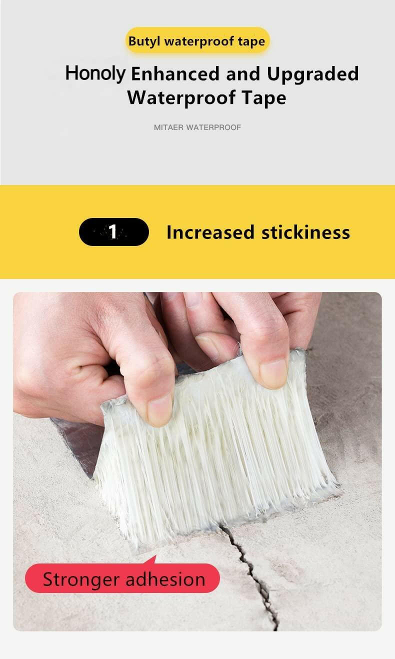 Premium Waterproof Aluminum Butyl Rubber Tape with UV Protection and Heat Insulation (5cm X 5cm) (Pack of 1)