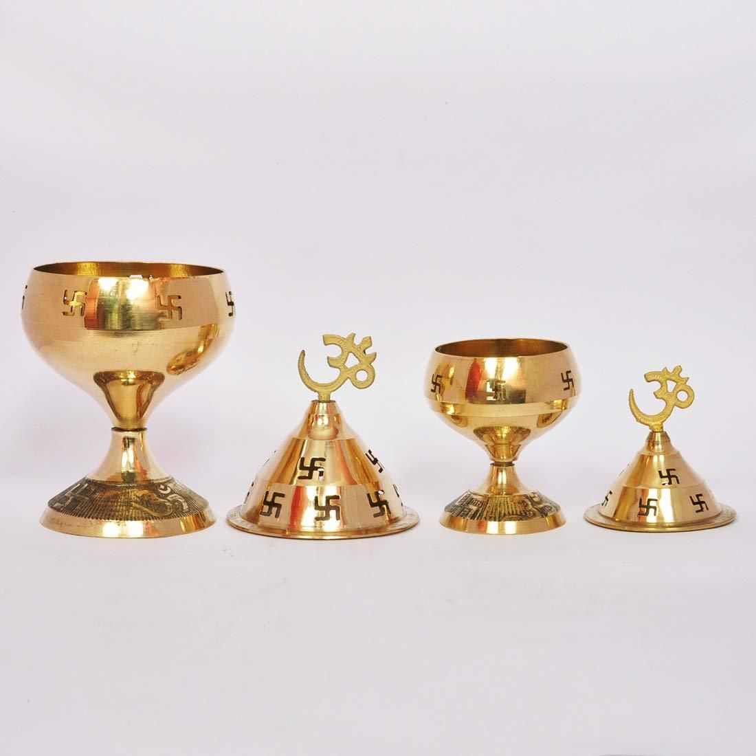 eCraftIndia Om and Swastik Brass Diya.