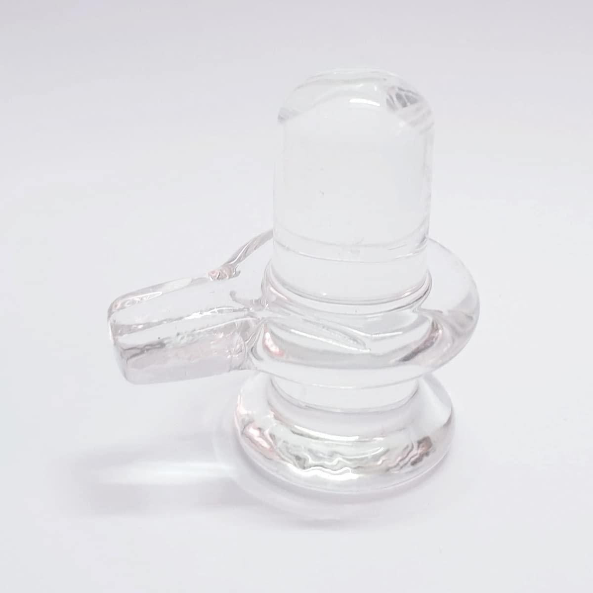 Sphatik Shivling/Big Size for Home Pooja Decorative Showpiece - 4 inch, 250gm (Crystal, White)�.