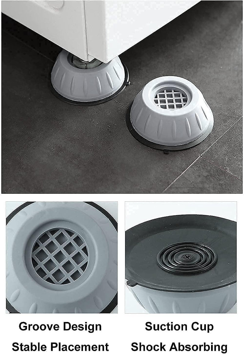 Anti Vibration Pad-Anti-vibration Pads For Washing Machine - 4 Pcs Shock Proof Feet For Washer ? Dryer, Great For Home, Laundry Room, Kitchen, Washer, Dryer, Table, Chair, Sofa, Bed (4 Units).