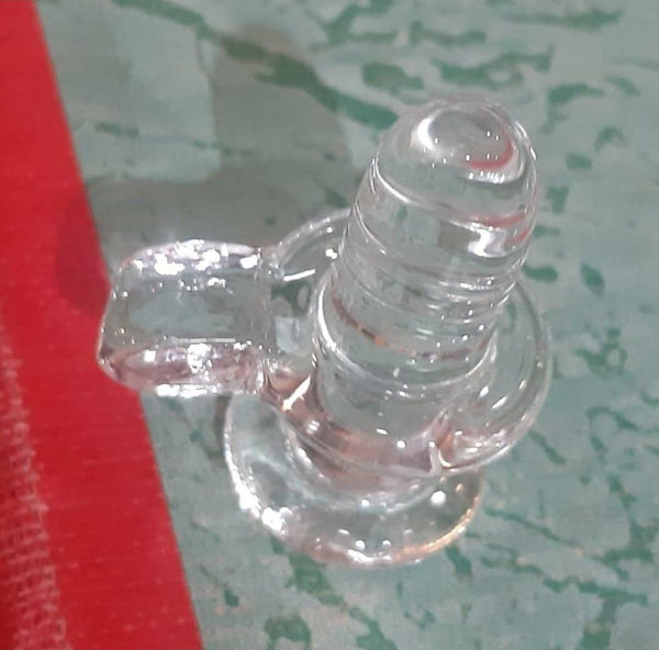 Sphatik Shivling/Big Size for Home Pooja Decorative Showpiece - 4 inch, 250gm (Crystal, White)�.