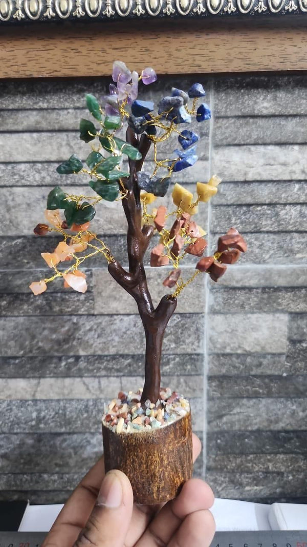 7 Chakra Natural Gemstone Crystal Tree.