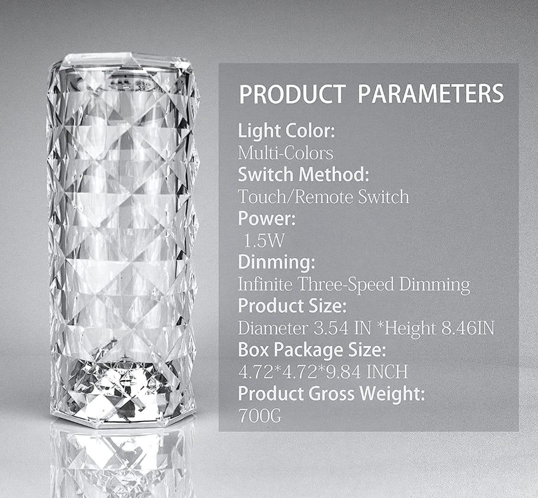 Color Changing Touch Lamp-Touch Control Bedside Lamp with USB Port.