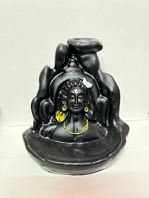 Smoke Fountain Lord Shiva Cone Incense Holder Showpiece with 10 Free Smoke Backflow.