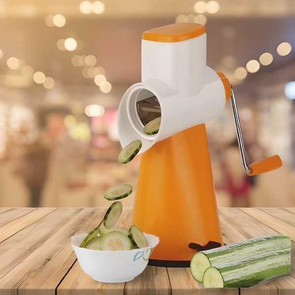 4 in 1 Drum Grater Shredder Slicer for Vegetable, Fruits, Chocolate, Dry Fruits, Salad Maker.