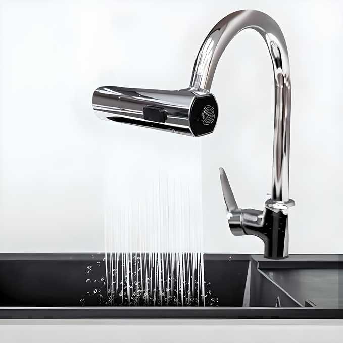 3 in 1 360� Waterfall Kitchen Faucet, Touch Faucet, Extender for Kitchen Sink.