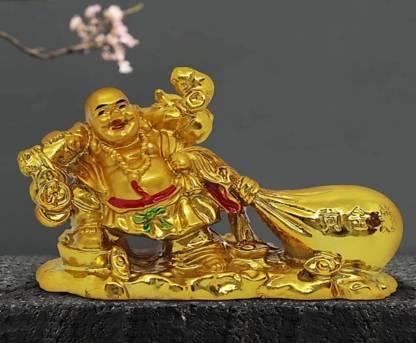 Feng Shui Lucky Laughing Buddha Pulling Big Potli Showpiece.