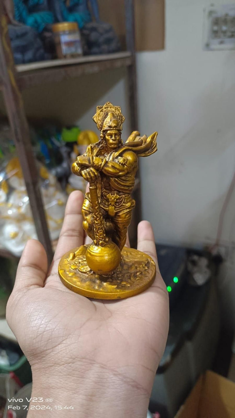 Premium Car Dashboard Resin Bahubali Hanuman Idol Home Decor Item Hanuman Murti Statue for Desk & Gift.