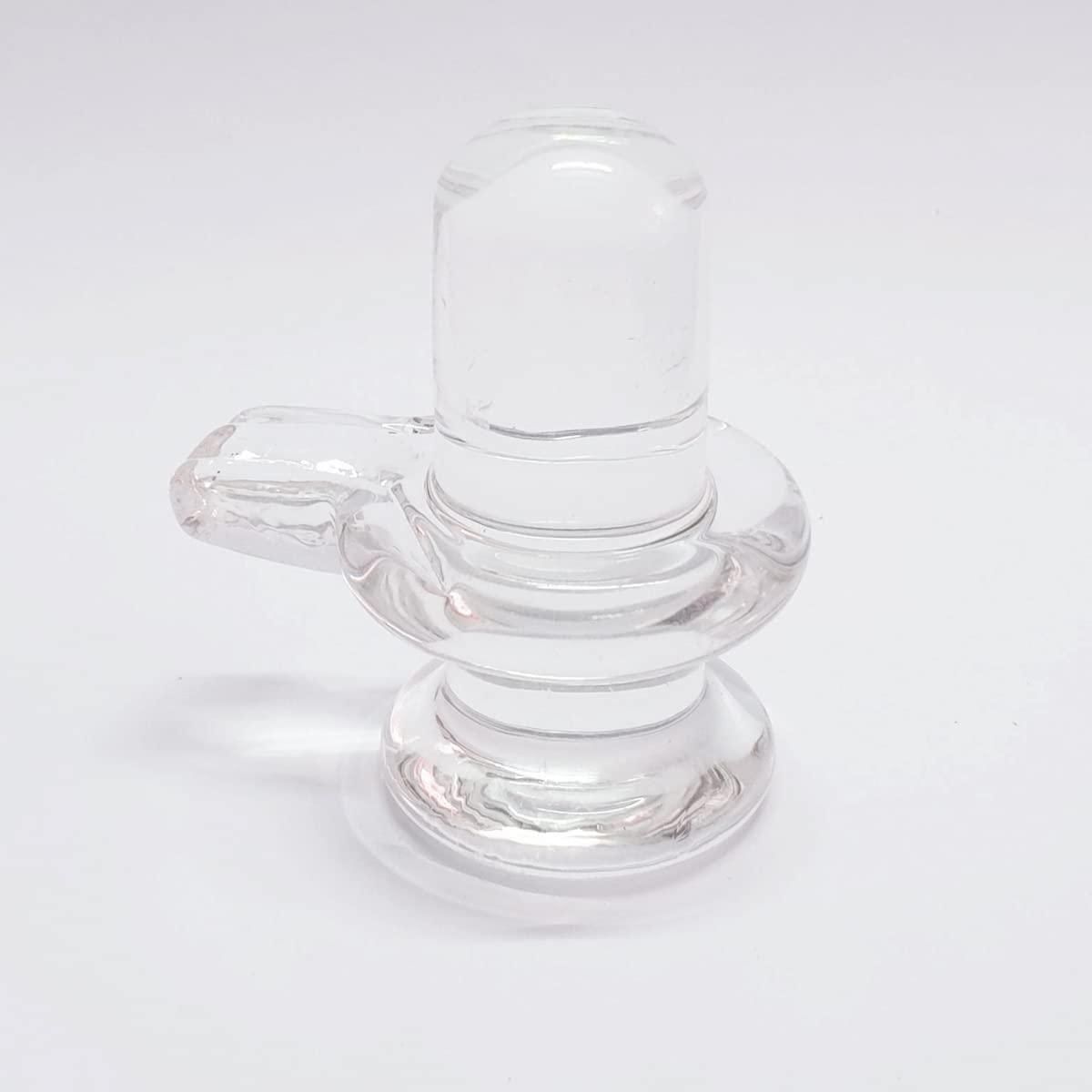 Sphatik Shivling/Big Size for Home Pooja Decorative Showpiece - 4 inch, 250gm (Crystal, White)�.