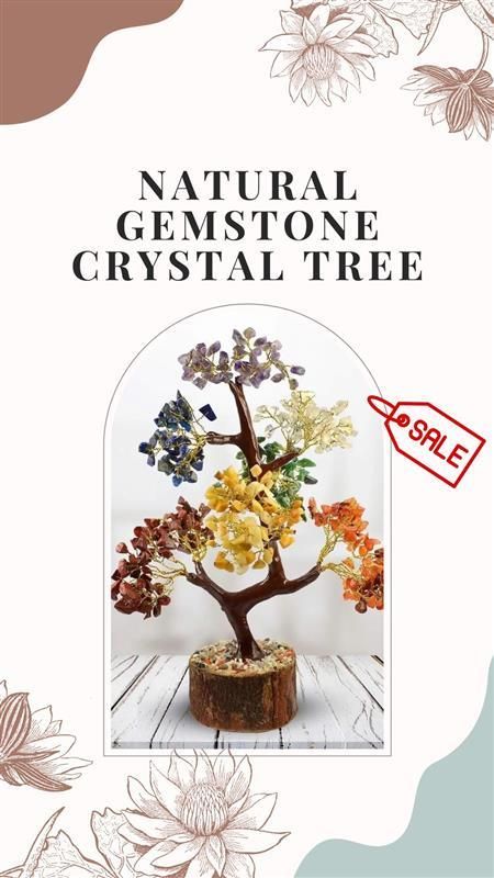 7 Chakra Natural Gemstone Crystal Tree.