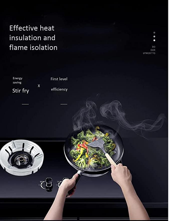 Gas Saver Stand Cooking Gas Saver Jali Ring Gas Stove Fire & Windproof Energy Saving Stand Gas Chula Stand Stove protector washable (Pack of 2).