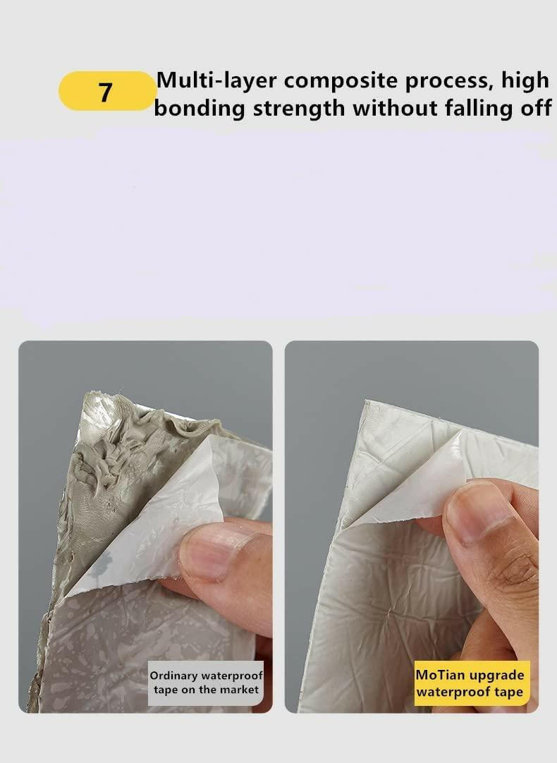 Premium Waterproof Aluminum Butyl Rubber Tape with UV Protection and Heat Insulation (5cm X 5cm) (Pack of 1)