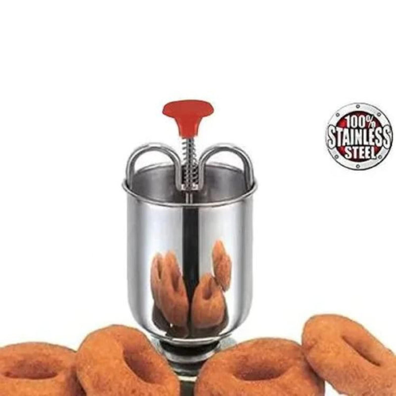 Stainless Steel Medu Vada Maker With Stand.