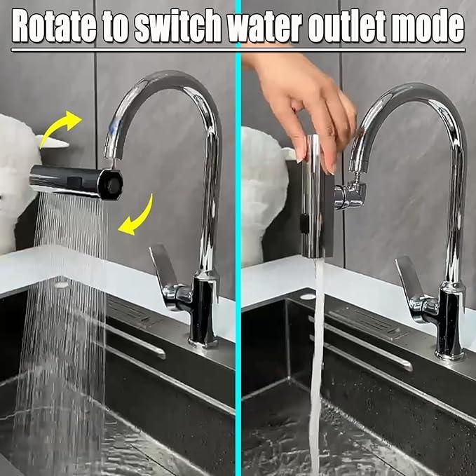 3 in 1 360� Waterfall Kitchen Faucet, Touch Faucet, Extender for Kitchen Sink.